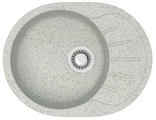 картинка Кухонная мойка AZARIO Light 575х440х215) искусственный мрамор, цвет Светло серый (CS00079923) от магазина Сантехстрой