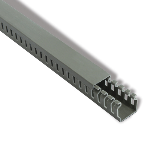 картинка Кабель-канал перфорированный самоклеящийся 25х25 серый (паз 4мм,  зуб 6мм) REXANT от магазина Сантехстрой
