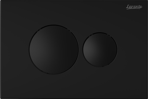 картинка Кнопка смыва Loranto 24.6х1.4х16.5 для инсталляции, металл/пластик, цвет Черный матовый (7313) от магазина Сантехстрой