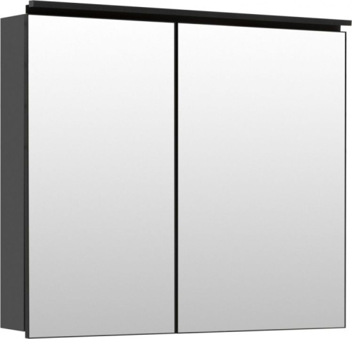 картинка Зеркальный шкаф De Aqua Алюминиум 90 черный от магазина Сантехстрой