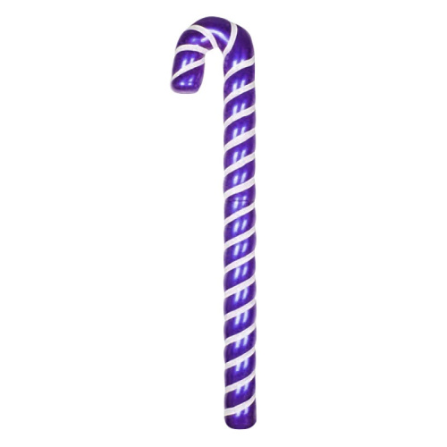 картинка Елочная фигура Карамельная палочка 121 см,  цвет фиолетовый/белый от магазина Сантехстрой