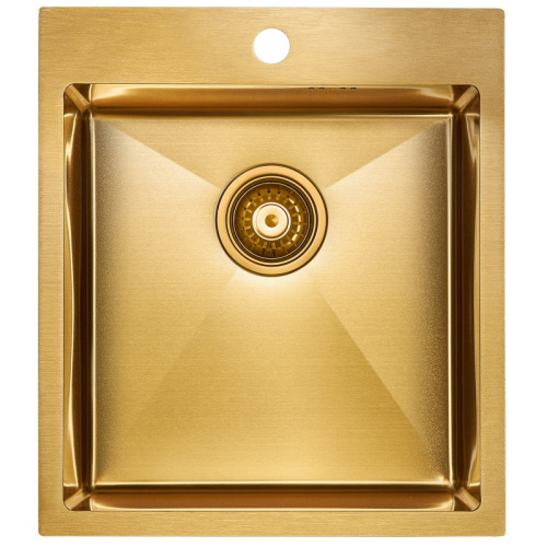 картинка Мойка нерж. сталь FAVOR, PM214551-BG, брашированное золото, 450х510мм, Paulmark от магазина Сантехстрой