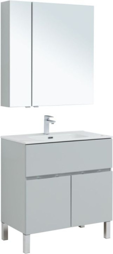 картинка Мебель для ванной Aquanet Алвита New 80 1 ящик, 2 дверцы, серый от магазина Сантехстрой