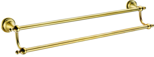 картинка Полотенцедержатель Azario ELVIA трубчатый двойной, золото (AZ-91102G) от магазина Сантехстрой