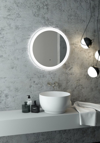 картинка Зеркало с подсветкой ART&MAX Napoli AM-Nap-600-DS-F-White от магазина Сантехстрой