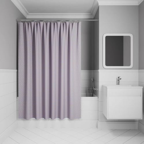 картинка Штора для ванной IDDIS Base 200x240 см, Полиэстер, фиолетовый (BG02P24i11) от магазина Сантехстрой