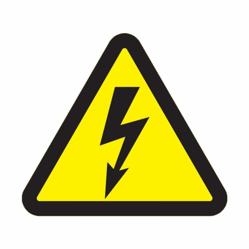 картинка Наклейка знак электробезопасности "Опасность поражения электротоком "100*100*100 мм Rexant от магазина Сантехстрой