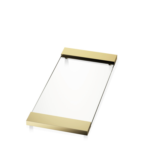 картинка Decor Walther Classic Tab 37 Лоток универсальный 37x17см, прозрачное стекло, цвет: золото от магазина Сантехстрой