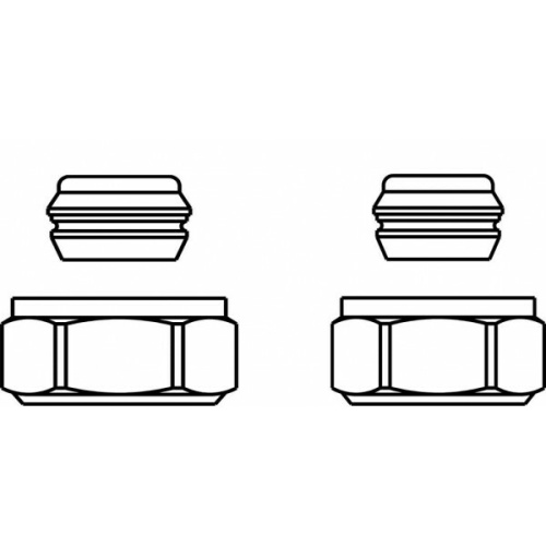картинка Набор со стяжным кольцом, 12 мм, латунь, для наружной резьбы G 3/4", металлическое уплотнение, 2 набора в комплекте от магазина Сантехстрой