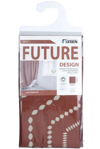 картинка Шторка для ванны Fixsen Future FX-1511 200х180 Коричневая от магазина Сантехстрой