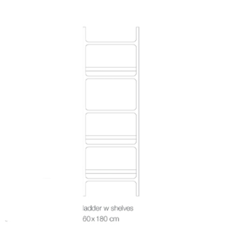 картинка Knief Rails  Лестница-вешалка с полками 60х36х180 см, цвет white mat (СПЕЦЦЕНА со СКЛАДА!) от магазина Сантехстрой