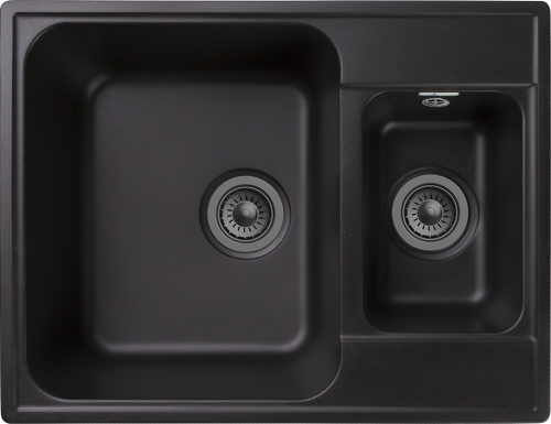 картинка Мойка кухонная GranFest QUARZ GF-Z09 1.5-чаш. 620*480 (черный) от магазина Сантехстрой