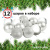 картинка Набор ёлочных шаров Winter Glade, пластик, 8 см, 12 шт, серебряный микс от магазина Сантехстрой