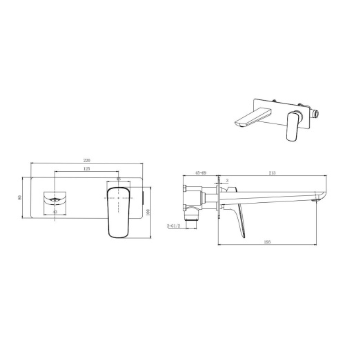 картинка Комплект для гигиенического душа Select встроенный (смеситель + гигиеническая лейка + шланг) AQUATEK БЕТТА, хром AQ1023CR от магазина Сантехстрой