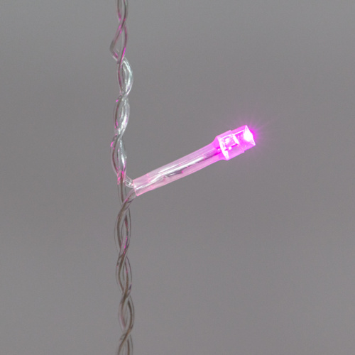 картинка Гирлянда Светодиодный Дождь 3х2 м,  свечение с динамикой,  прозрачный провод,  230 В,  цвет розовый от магазина Сантехстрой