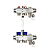 картинка Комплект коллекторов Ридан SSM-2R set с кронштейнами, 2 контура от магазина Сантехстрой