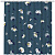картинка Шторка для ванны Fixsen Design Crosus FX-2513 180х200 Синий с цветами от магазина Сантехстрой