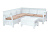 картинка Gardeck Мебель Tweet Диван угловой, белый от магазина Сантехстрой