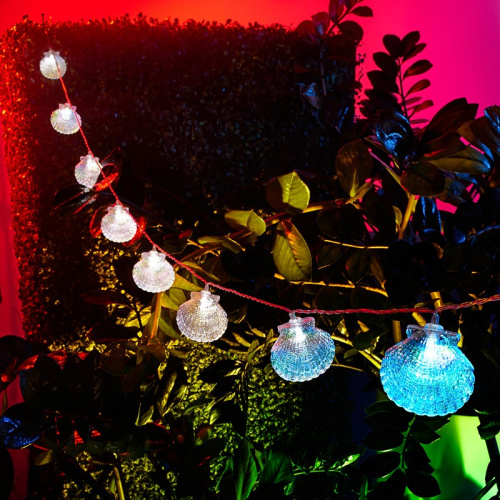 картинка Каскад Lamper Хранитель жемчужины LED 4 м с выносной солнечной панелью 2 м и аккумулятором,  холодное белое свечение от магазина Сантехстрой