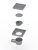 картинка Трап BERGES водосток напольный Trend Keramik 150*150 под керамическую плитку, D50 боковой от магазина Сантехстрой