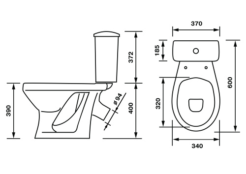 картинка Унитаз-компакт Суперкомпакт декор Цветы А Стандарт, сиденье полипропилен (44901110222) от магазина Сантехстрой