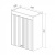 картинка Шкаф Lemark ROMANCE 60см подвесной, 2-х дверн., цвет корпуса, фасада: Белый глянец от магазина Сантехстрой