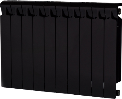 картинка Радиатор биметаллический Rifar Monolit 500 10 секций, нижнее левое подключение, антрацит от магазина Сантехстрой