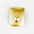 картинка SANIT Декоративная панель для писсуара с ручной клавишей смыва, цвет золото от магазина Сантехстрой
