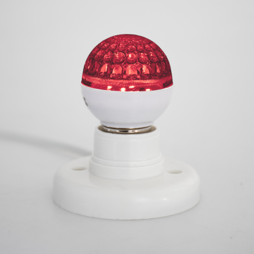 картинка Лампа шар e27 10 LED Ø50мм красная 24В (постоянное напряжение) от магазина Сантехстрой