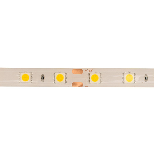картинка LED лента 5м силикон,  10 мм,  IP65, SMD 5050, 60 LED/m,  12 V,  цвет свечения теплый белый LAMPER от магазина Сантехстрой