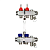 картинка Комплект коллекторов Ридан SSM-2RF set с расходомерами и кронштейнами, 2 контура от магазина Сантехстрой