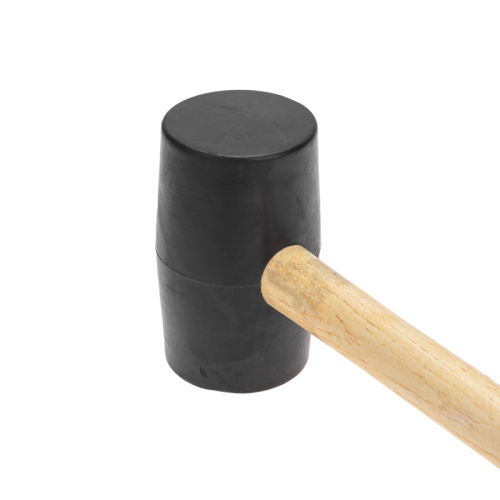 картинка Киянка резиновая KRANZ 910 г,  черная резина,  деревянная рукоятка от магазина Сантехстрой