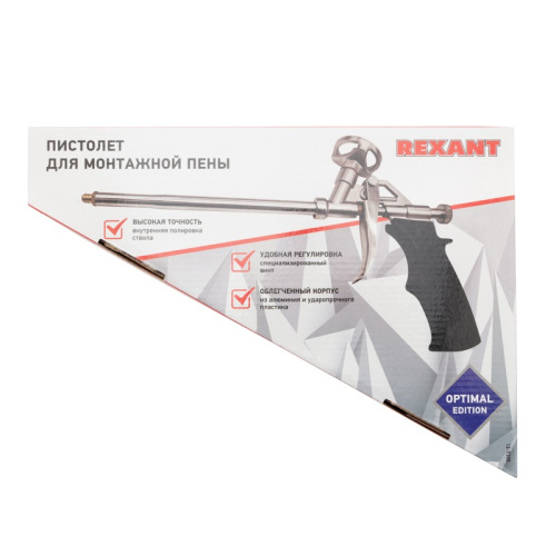 картинка Пистолет для монтажной пены металлический с конфузором и регулировкой REXANT от магазина Сантехстрой