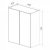 картинка Шкаф Lemark VEON 60см подвесной, 2-х дверный, цвет корпуса, фасада: Белый глянец от магазина Сантехстрой
