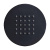картинка Bossini  Боковая лейка душа из латуни  TONDO-FLAT-WALL Ø 100 mm - самоочищающийся дождевой спрей - 1/2 M, цвет черный матовый от магазина Сантехстрой