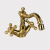 фото daniel revival decora смеситель для биде, с донным клапаном, античное золото/декор spiral серый