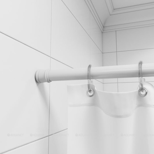 картинка Карниз для ванны Milardo Basic Shower Rod 010A200M14, раздвижной 110-200, белый от магазина Сантехстрой