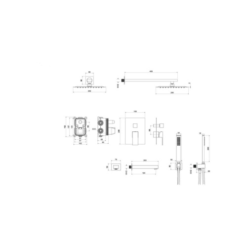 картинка Душевой комплект Set 4 в 1 AQUATEK ЛИБРА, хром AQ1673CR от магазина Сантехстрой