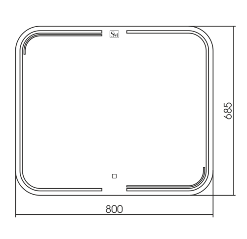 картинка Зеркало SILVER MIRRORS 915*685 сенсорный выключатель Force (LED-00002524) от магазина Сантехстрой