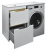картинка Комплект тумба с раковиной AZARIO Magenta 110 левая под стиральную машину (46) белая (CS00078394) от магазина Сантехстрой