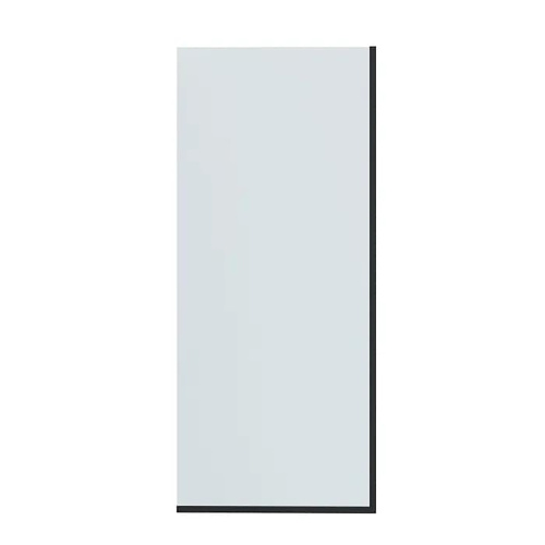 картинка Стеклянная перегородка, ширма на борт ванны Reflexion RX14050CBL-01 140х50см фиксированная, прозрачное закаленное стекло 8мм, черный профиль от магазина Сантехстрой