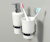 картинка Стакан для зубных щеток с дозатором для жидкого мыла WasserKRAFT K-28189 Хром Белый от магазина Сантехстрой