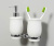 картинка Стакан для зубных щеток с дозатором для жидкого мыла WasserKRAFT K-24189 Хром Белый от магазина Сантехстрой
