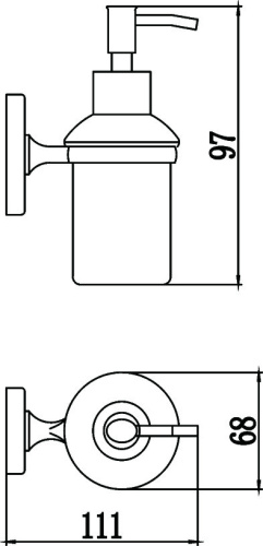 картинка Дозатор для жидкого мыла с настенным держателем Savol 70 (S-007031) от магазина Сантехстрой