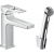 картинка 74522000 HG Metropol смеситель для раковины с гигиеническим душем от магазина Сантехстрой