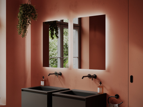 картинка Зеркало для ванной комнаты SANCOS SQUARE 600х800 с подсветкой, арт. SQ600 от магазина Сантехстрой