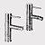 картинка daniel suvi decora смеситель для раковины, с донным клапаном, никель/декор spiral серый