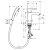 картинка HG Metris Смеситель для раковины с гигиеническим душем (комплект: шланг: 1600 мм, кронштейн, лейка), цвет: хром от магазина Сантехстрой